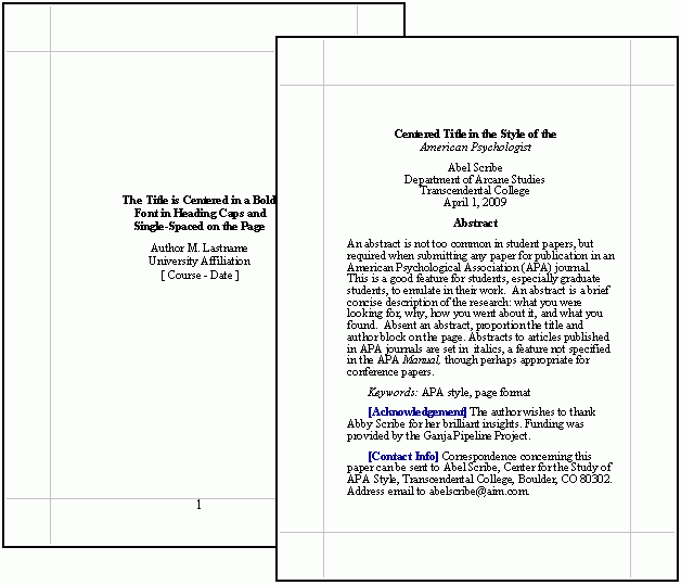 Apa style papers