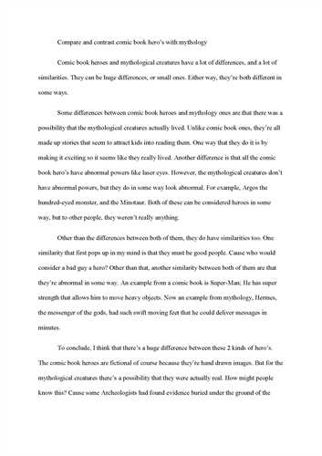 Contrast essay