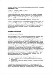 Dissertation literature review