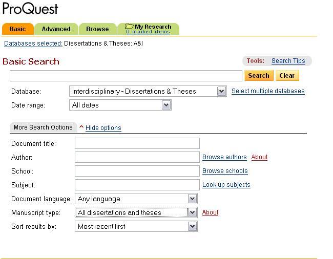 Dissertations database