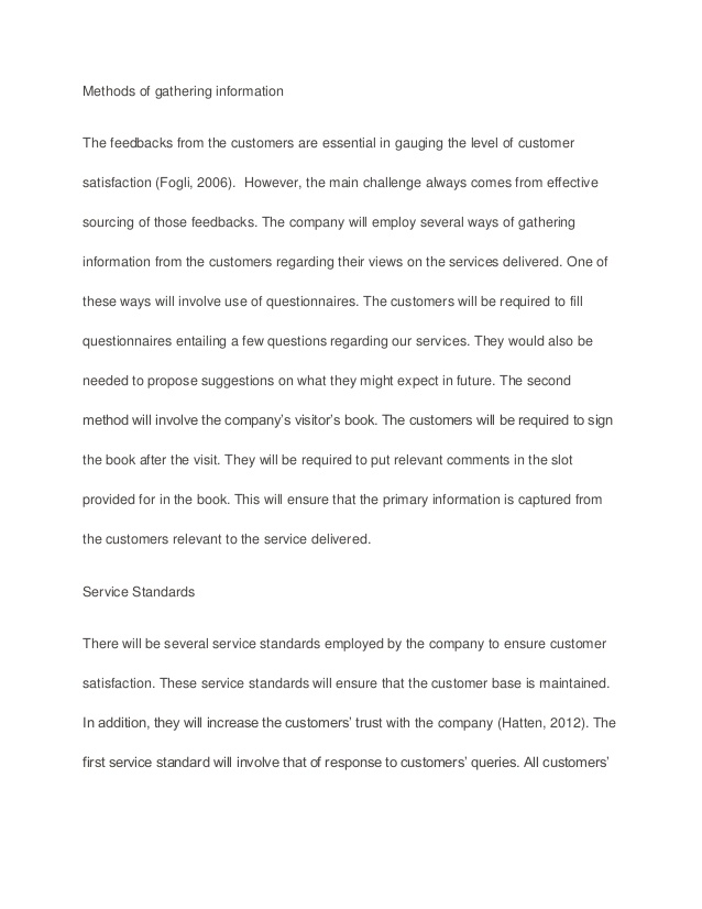 Essay on customer service