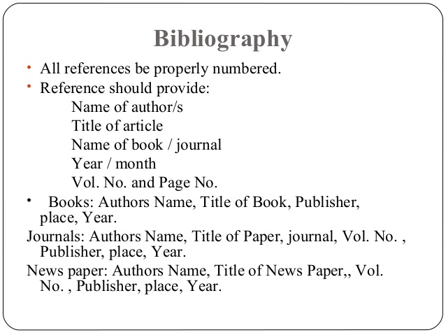 Good bibliography