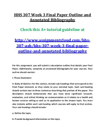 Outline for bibliography