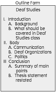 Outline for writing a research paper