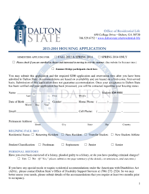 Printable college application