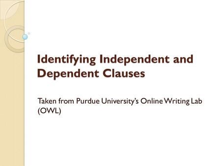 Purdue owl online writing lab