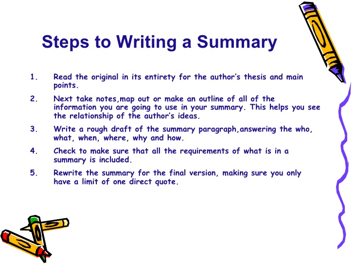 Summary writing