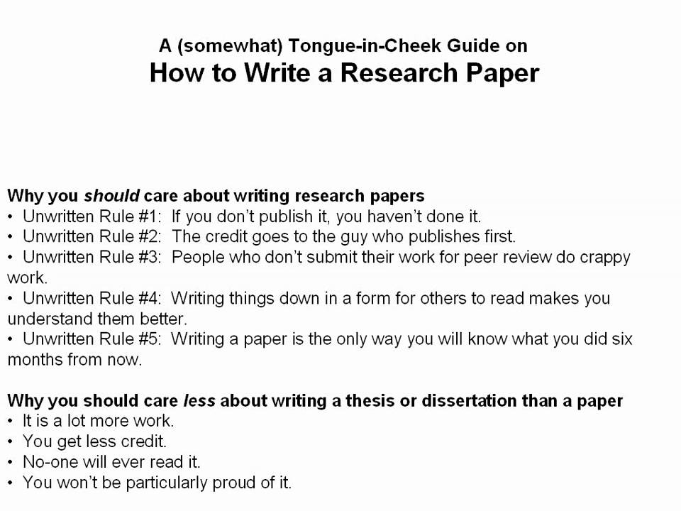 What can i write a research paper on