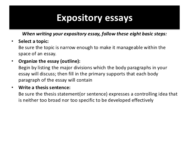 expository essay steps