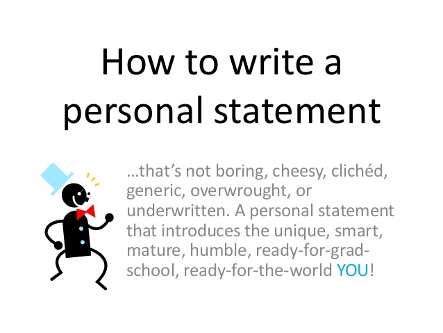 Writing a personal statement